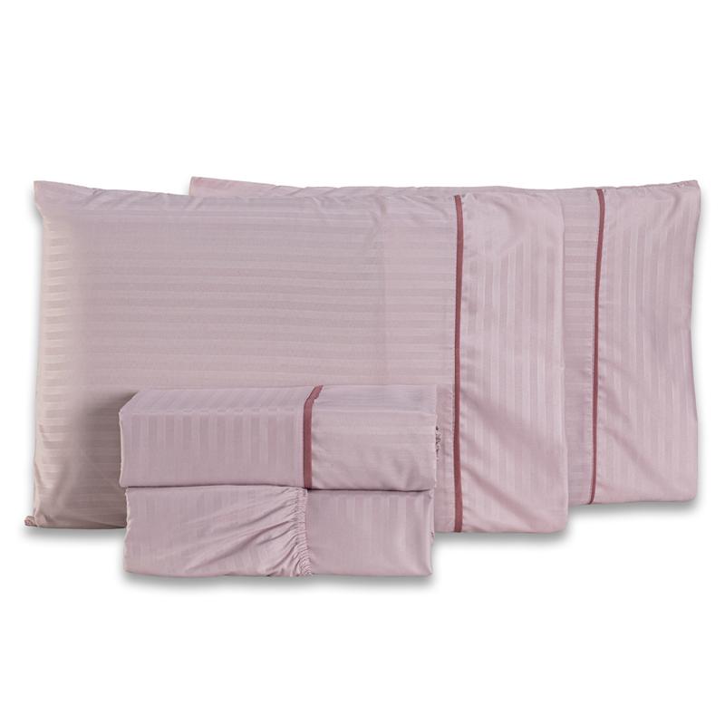 Jogo de Cama Queen Mônaco Fitado 4 Peças