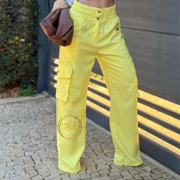 Calça Cargo Wide Leg Marrant