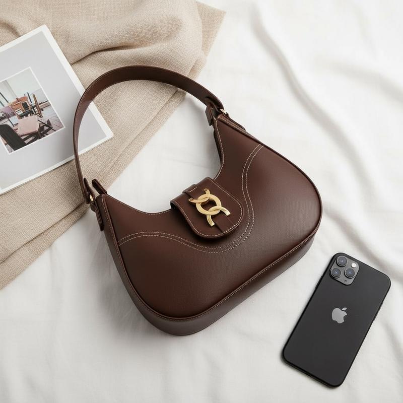 Bolsa Baguete Feminina Café