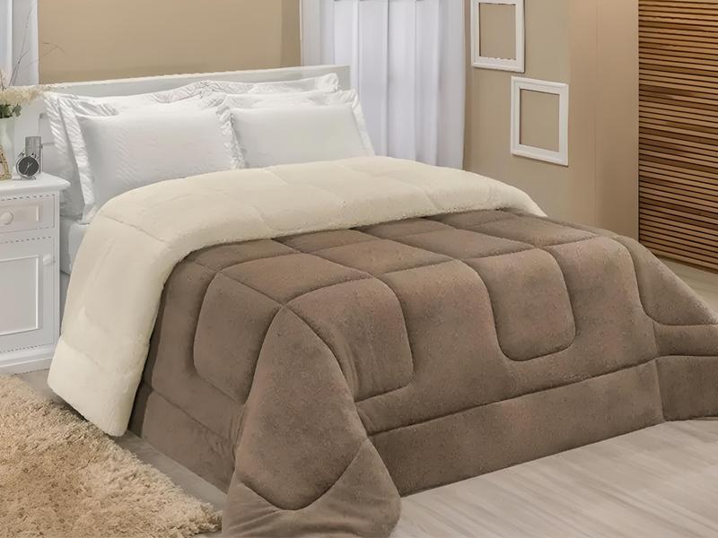 Coberdrom Queen Sherpa Pele de Carneiro 2,40 x 2,20 m