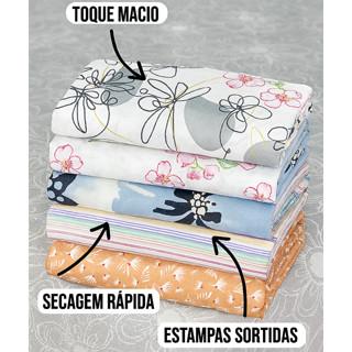 Kit 5 Lençóis Casal Estampados com Elástico