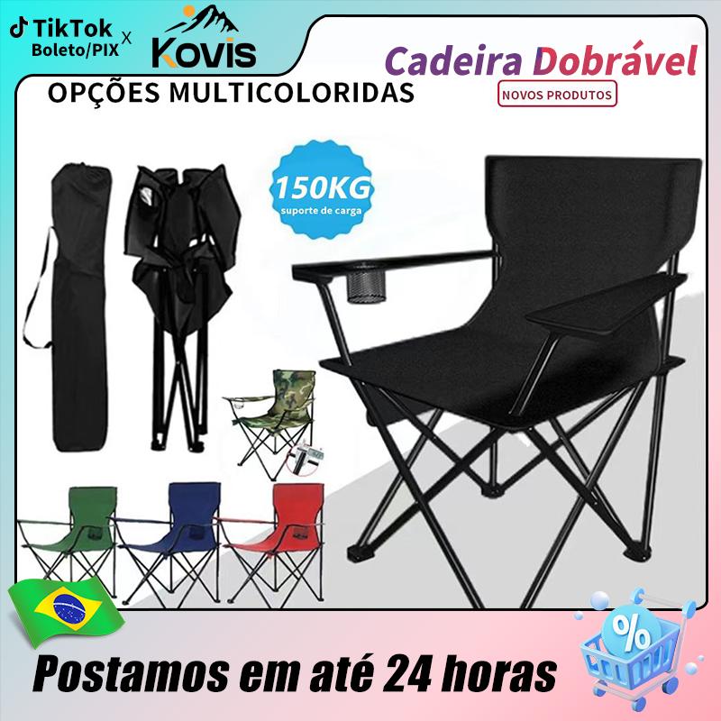 Cadeira Dobrável Kovis para Praia e Pesca