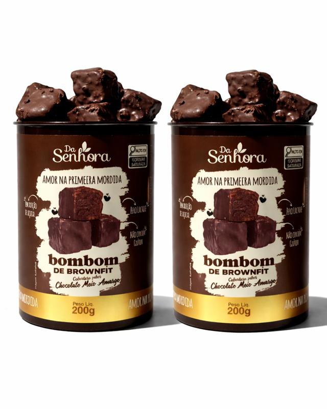 Brownie Zero Açúcar Com Cobertura de Chocolate