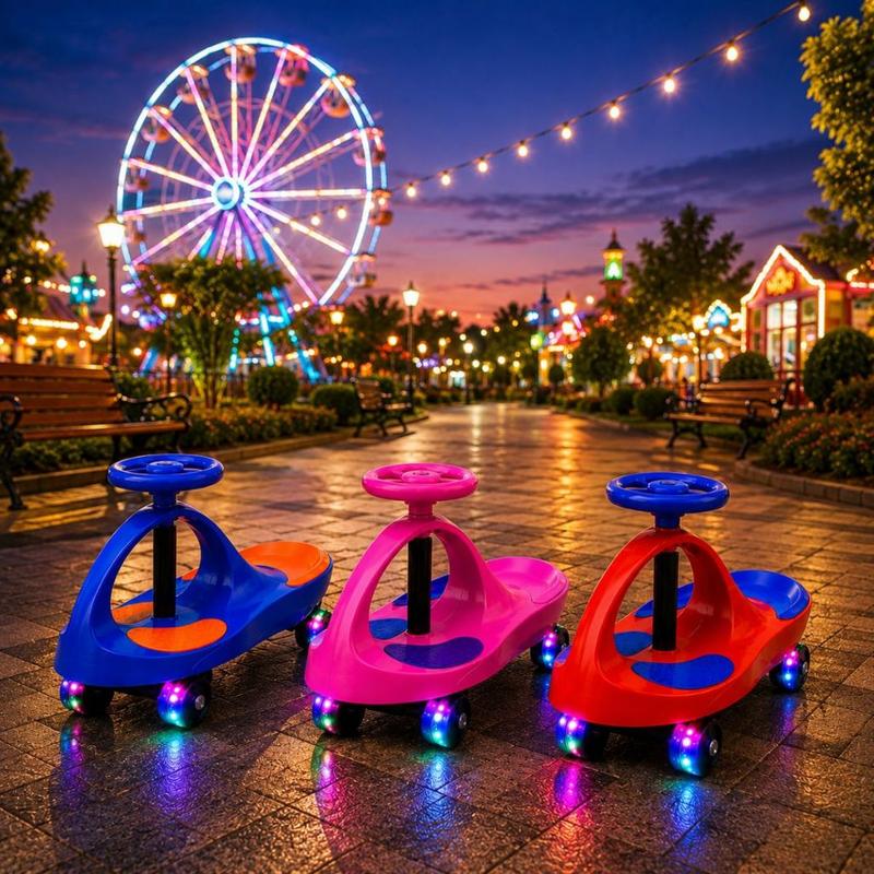 Carrinho Rolimã Infantil Ginga 360° com LED