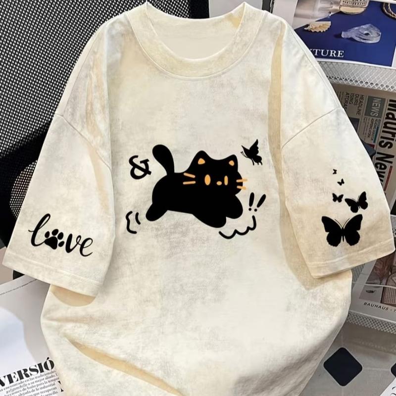 Blusa Básica Manga Curta Estampada P ao GG