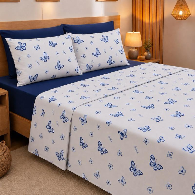 Jogo de Lençol 6 Peças para Cama Posta Confortável